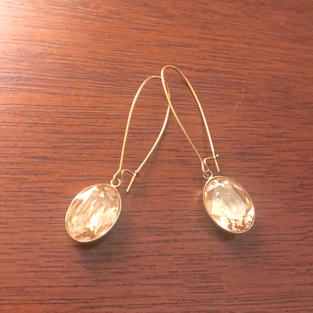 Drop gemstone earrings